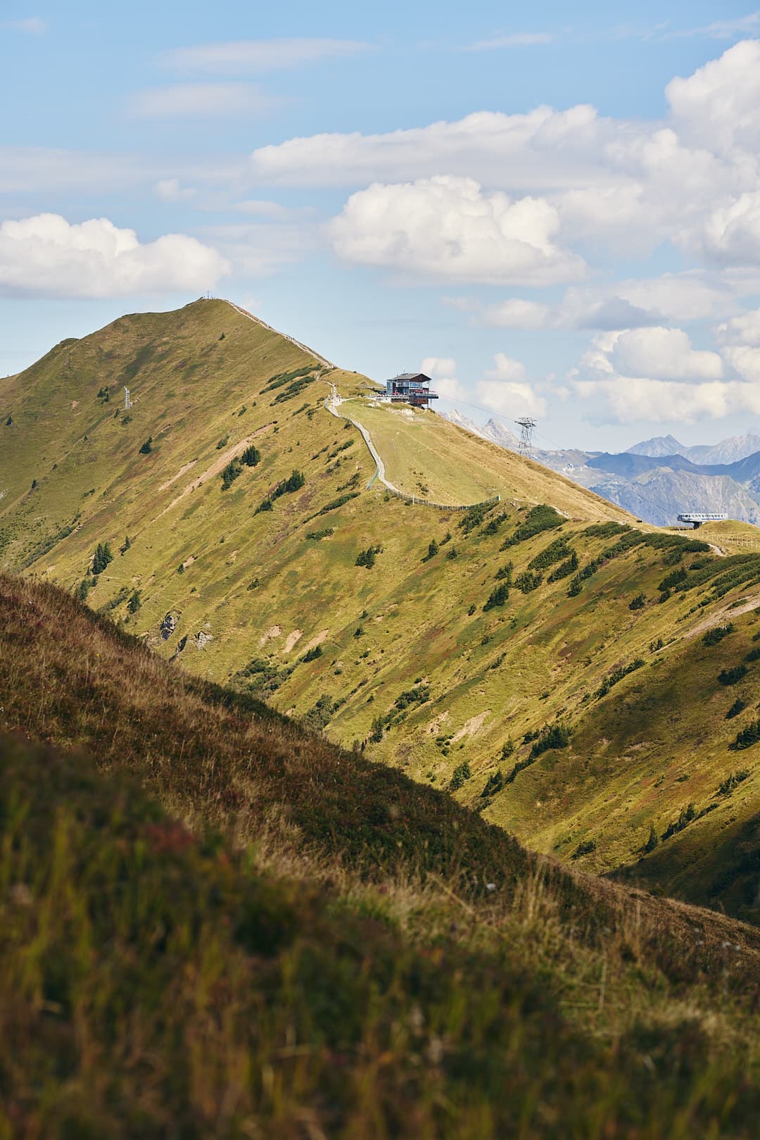 Blick auf den Gipfel des Fellhorn von der Kanzelwand aus gesehen